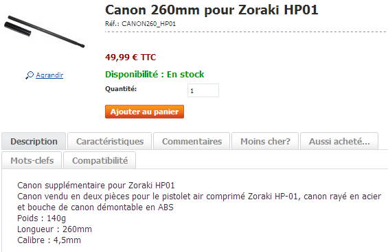 ZORAKI ULTRA : canon disponible ! Cap173